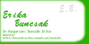 erika buncsak business card